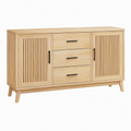 Buffet 160 cm en bois chêne à 3 tiroirs et 2 portes style scandinave